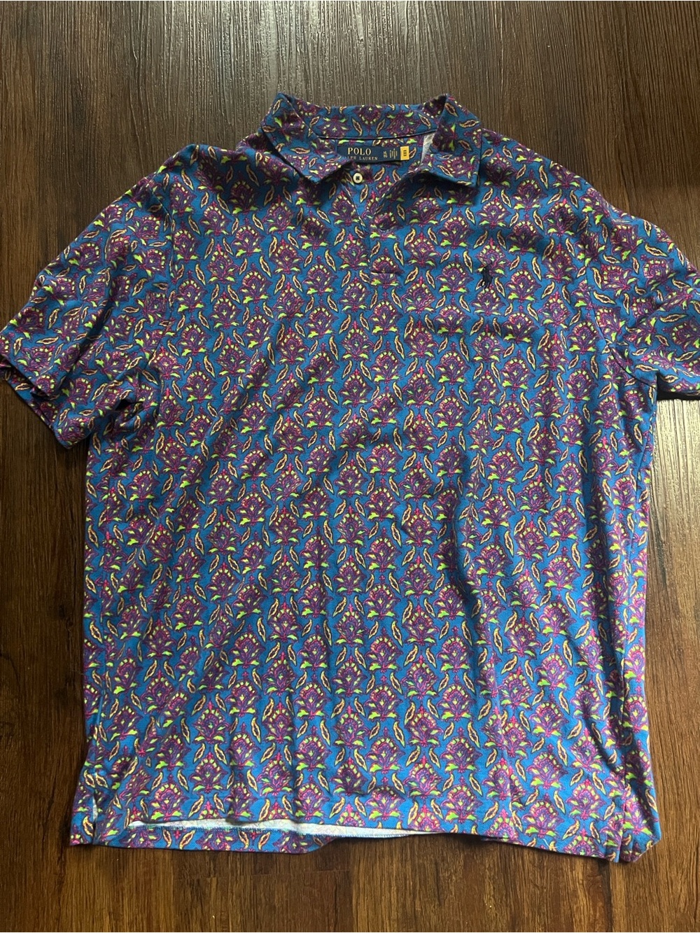 Polo by Ralph Lauren Purple Multicolor Patterned Polo